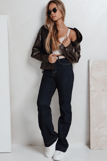 Damen Jeans mit weitem Bein navy blau Dstreet UY2775