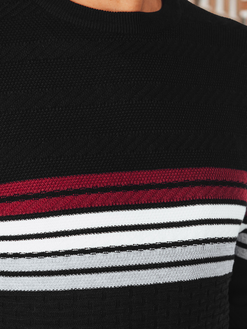 Gestreifter Herren-Pullover schwarz Dstreet WX2322
