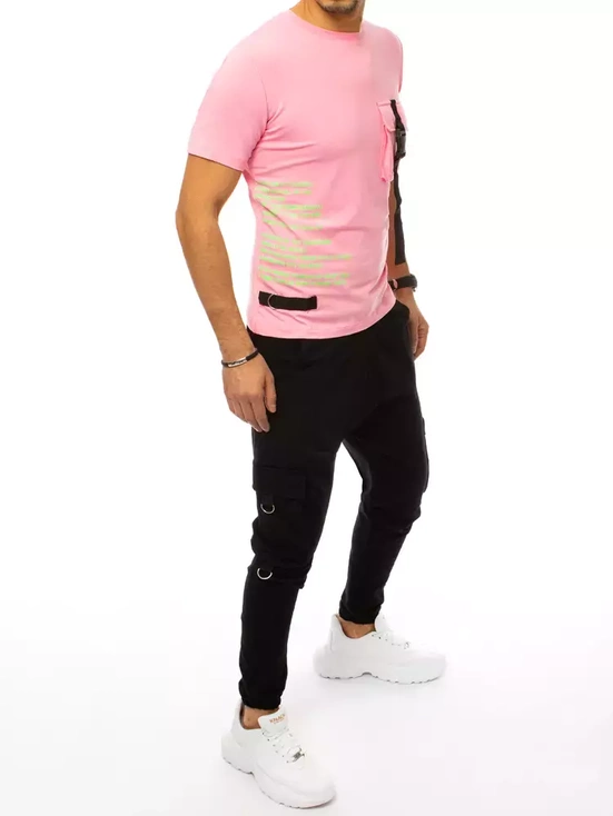 Herren Trainingsanzug Set Rosa-Schwarz Dstreet AX0367