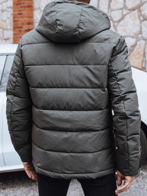 Herren Steppwinterjacke mit Kapuze in graphit Dstreet TX5053