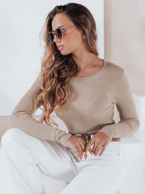 Damen Rippenpullover NOLVIE beige Dstreet MY2496