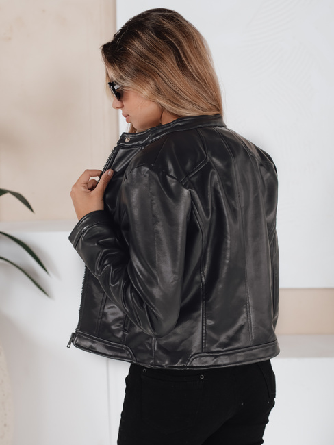 Damen Leder Ramones Jacke schwarz Dstreet TY5205