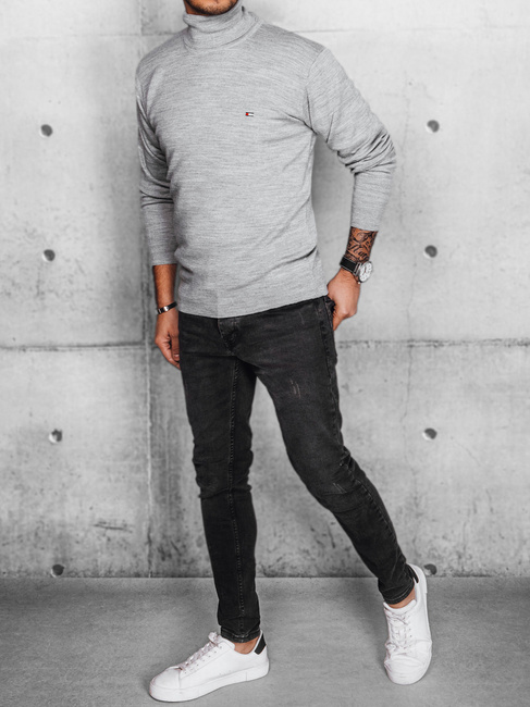 Herren Rollkragenpullover Farbe Grau DSTREET WX2171