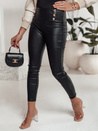 Gewachste SKINLOVE Damenhose mit hoher Taille schwarz Dstreet UY2198_3