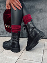 Damen CITYSTRY Schnürstiefel mit klobiger Sohle schwarz Dstreet ZY0539