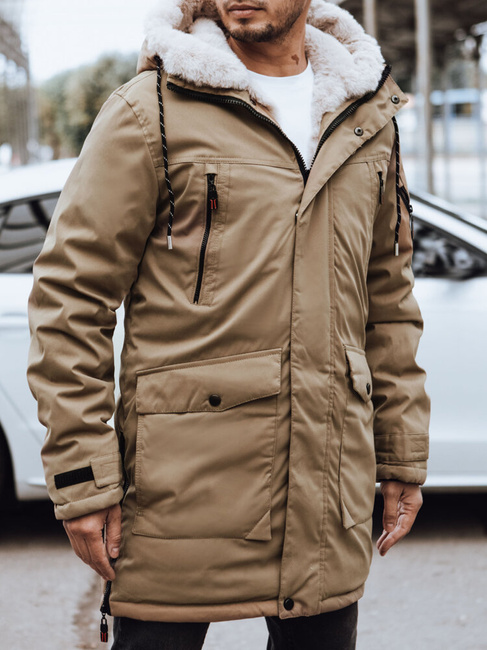 Herren Winterjacke Farbe Dunkelbeige DSTREET TX4593