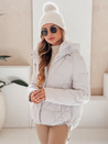 Damen Winterjacke LOVEWARM kurz gesteppt mit Kapuze weiß Dstreet TY5042