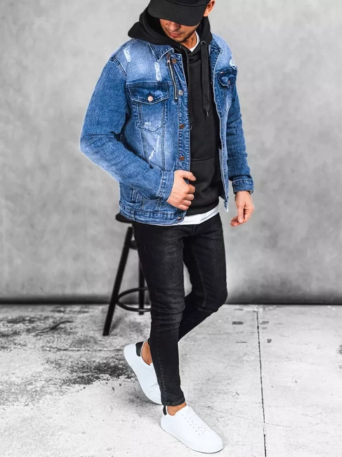 Herren Jeansjacke Farbe Blau DSTREET TX4367