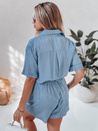 Damen Leinen Übergrößen Set LINEN LOVE hellblau Dstreet AY1139