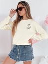 Damen Sweatshirt in Übergröße mit Stickerei CHERSOFT ecru Dstreet BY1400