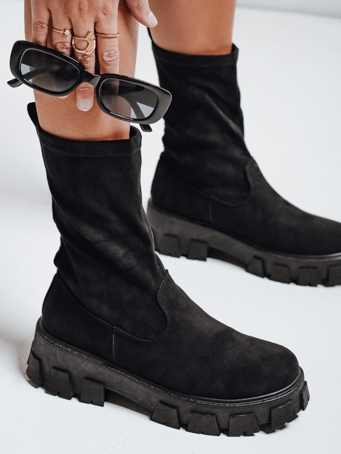 Damen Plateaustiefel schwarz Dstreet ZY1135