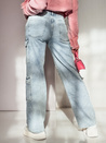Damen ARGORAVE Cargo Baggy Denim Hose blau Dstreet UY2226