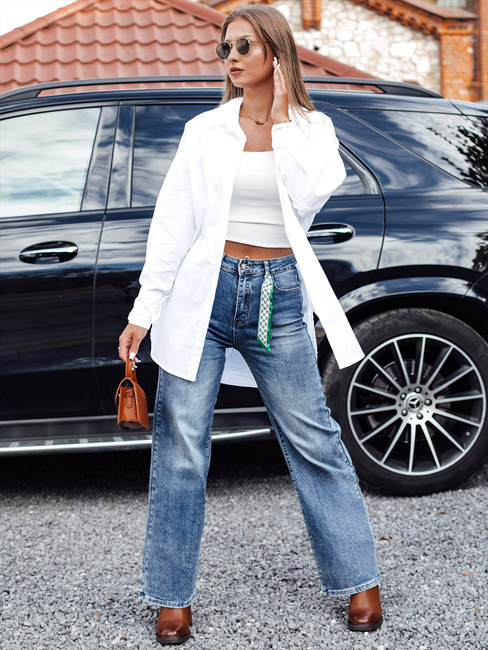 Weite Denim-Hose für Damen CITYBLUES blau Dstreet UY2234