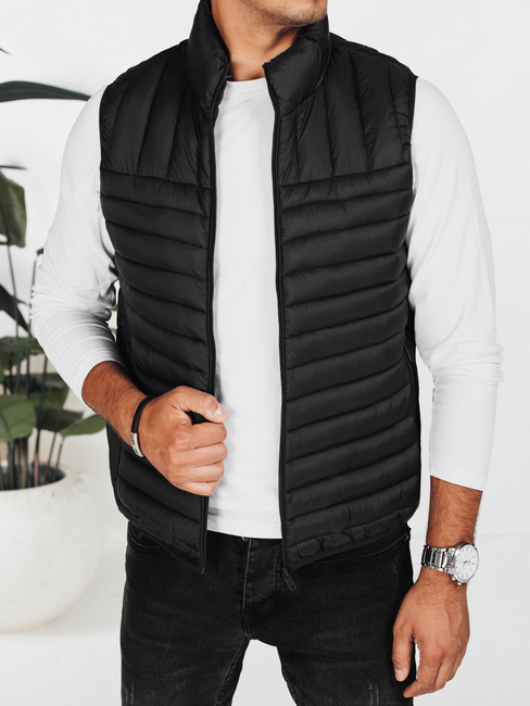 Herren Steppweste schwarz Dstreet TX5084