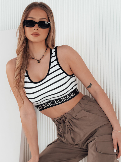 Gestreiftes Damen-Top SUNSEL weiß Dstreet RY2417