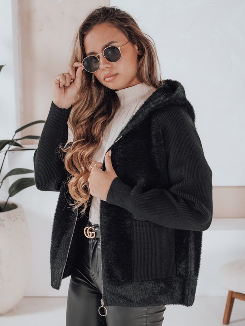 Damen Alpaka-Jacke KATHERINE Farbe Schwarz DSTREET NY0481z