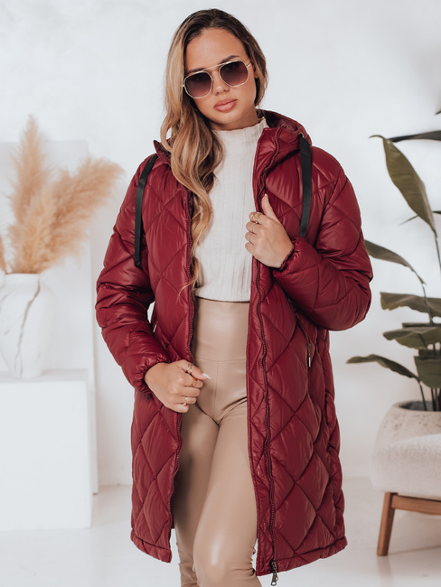 Damen Winterjacke SNOWVIBE kastanienbraun gesteppt Dstreet TY4996