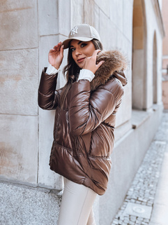 Gesteppte Damen-Winterjacke SPARKLE coffee Dstreet TY3950_1