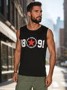 Herren ärmelloses T-Shirt schwarz Dstreet RX5652