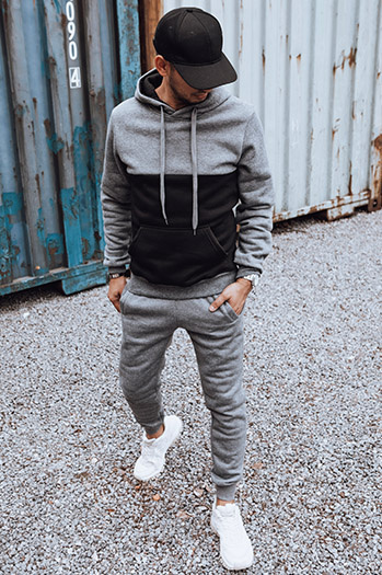 Herren Trainingsanzug hellgrau Dstreet AX0780