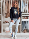 Damen Oversize bedrucktes Sweatshirt GOOSHY navy blau Dstreet BY1428