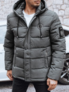 Herren Steppwinterjacke mit Kapuze in graphit Dstreet TX5053