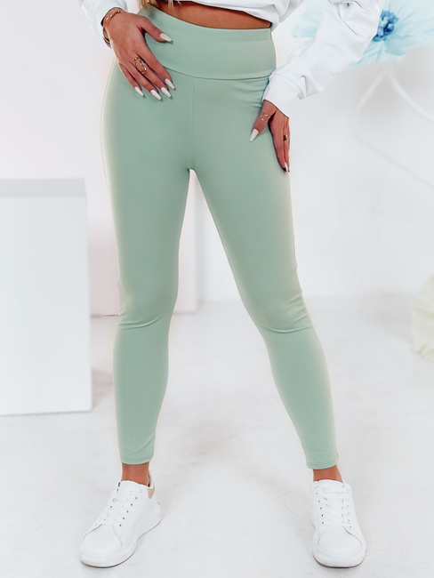 Damen Leggings mit hoher Taille SOFLEGG hellgrün Dstreet UY2509