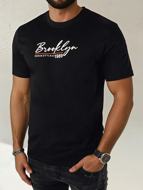 Herren T-shirt mit Aufdruck Farbe Schwarz DSTREET RX5403