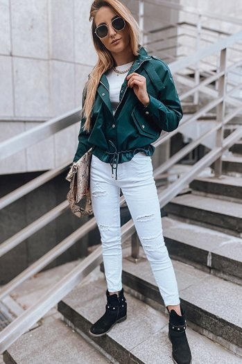 Damen Bomberjacke SISI Grün Dstreet TY1858z