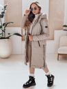 Damen Übergangsjacke ORVITA gesteppt mit Kapuze beige Dstreet TY5026