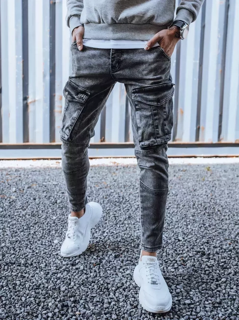 Herren Jeans Cargohose Dunkelgrau Dstreet UX3260