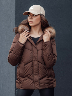 Damen Winterjacke mit Kapuze WAYWARD braun Dstreet TY4529_4