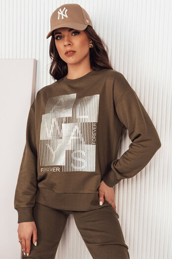 Damen Sweatshirt mit Kapuze FEMMES Farbe Braun DSTREET BY1282