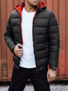 Herren Steppwinterjacke mit Kapuze schwarz Dstreet TX4845_1