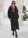 Damen Wintermantel Teddyfell lang schwarz Dstreet NY0760
