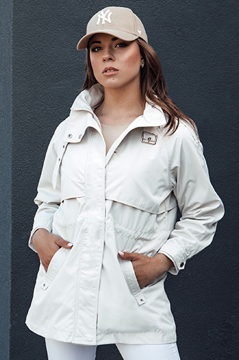 Damen Übergangs-Parka-Jacke TILAN weiß Dstreet TY4460