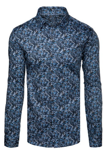 Herren Freizeithemd blau Dstreet DX2672