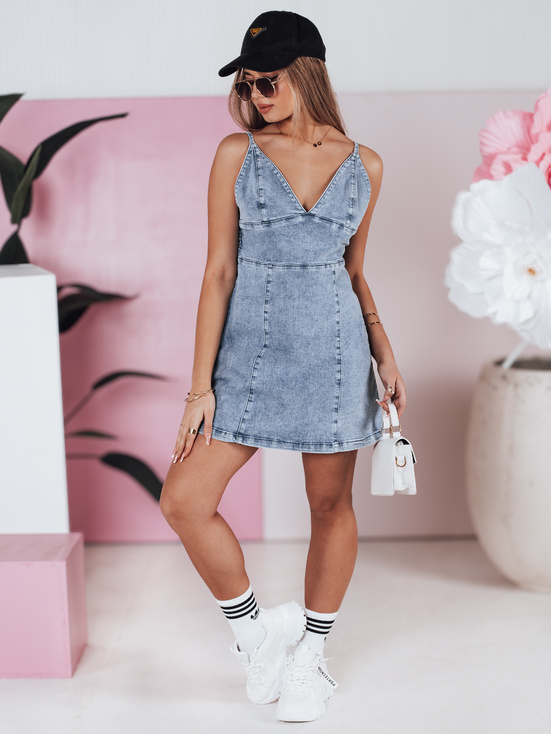 Trägerloses Kleid aus Denim LEALA Dstreet EY2568