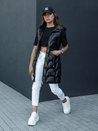 Damen Steppweste mit Kapuze lang CHARMVEST schwarz Dstreet TY4436