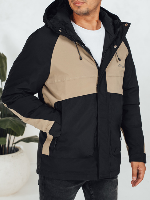 Herren Winterjacke mit Kapuze beige Dstreet TX5042