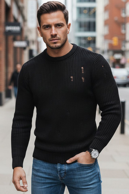 Herren Klassische Pullover Farbe Schwarz DSTREET WX1991