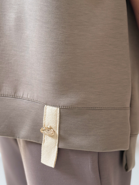 Damenbluse in Übergröße SHINE LOVE mocha Dstreet RY2911