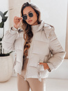 Damen Steppjacke mit Kapuze beige Dstreet TY5066