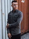 Dunkelgraues Denim-Hemd für Männer Dstreet DX2588