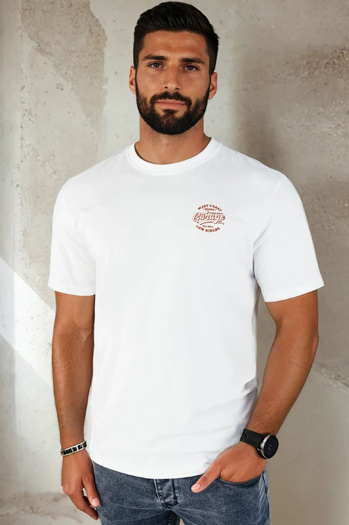 Herren T-shirt mit Aufdruck Farbe Weiß DSTREET RX5415