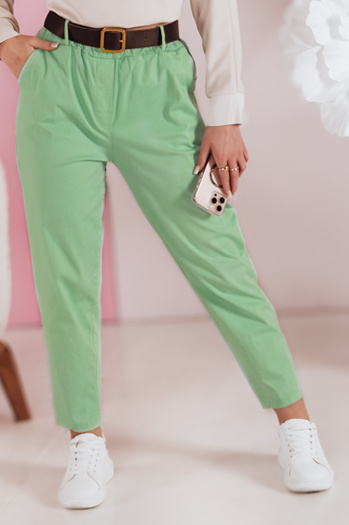 Damen Freizeithose mit Gürtel SOFELIA hellgrün Dstreet UY2506