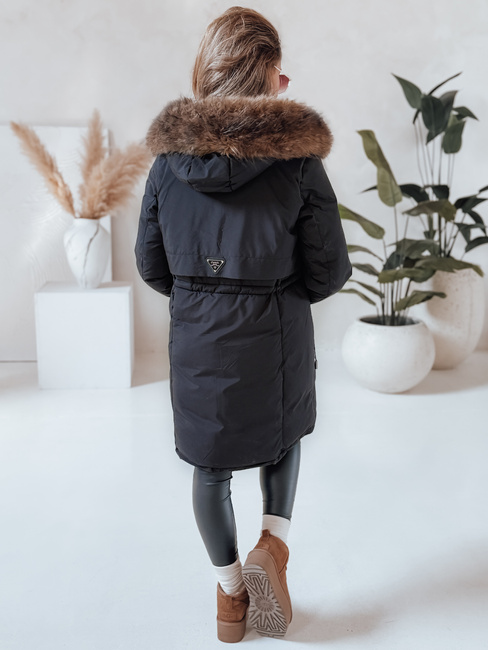Damen Winter Parka Jacke mit Kapuze schwarz Dstreet TY5080