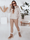 Damen Steppweste mit Kapuze MISSVEST beige Dstreet TY5020