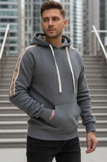 Grauer Herren-Kapuzenpullover Dstreet BX5945