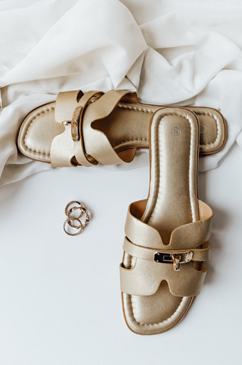 ZALVETA Damen Gold Dstreet Flip-Flops ZY0980